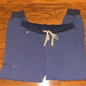 Figs Zamora blue jogger scrub pants